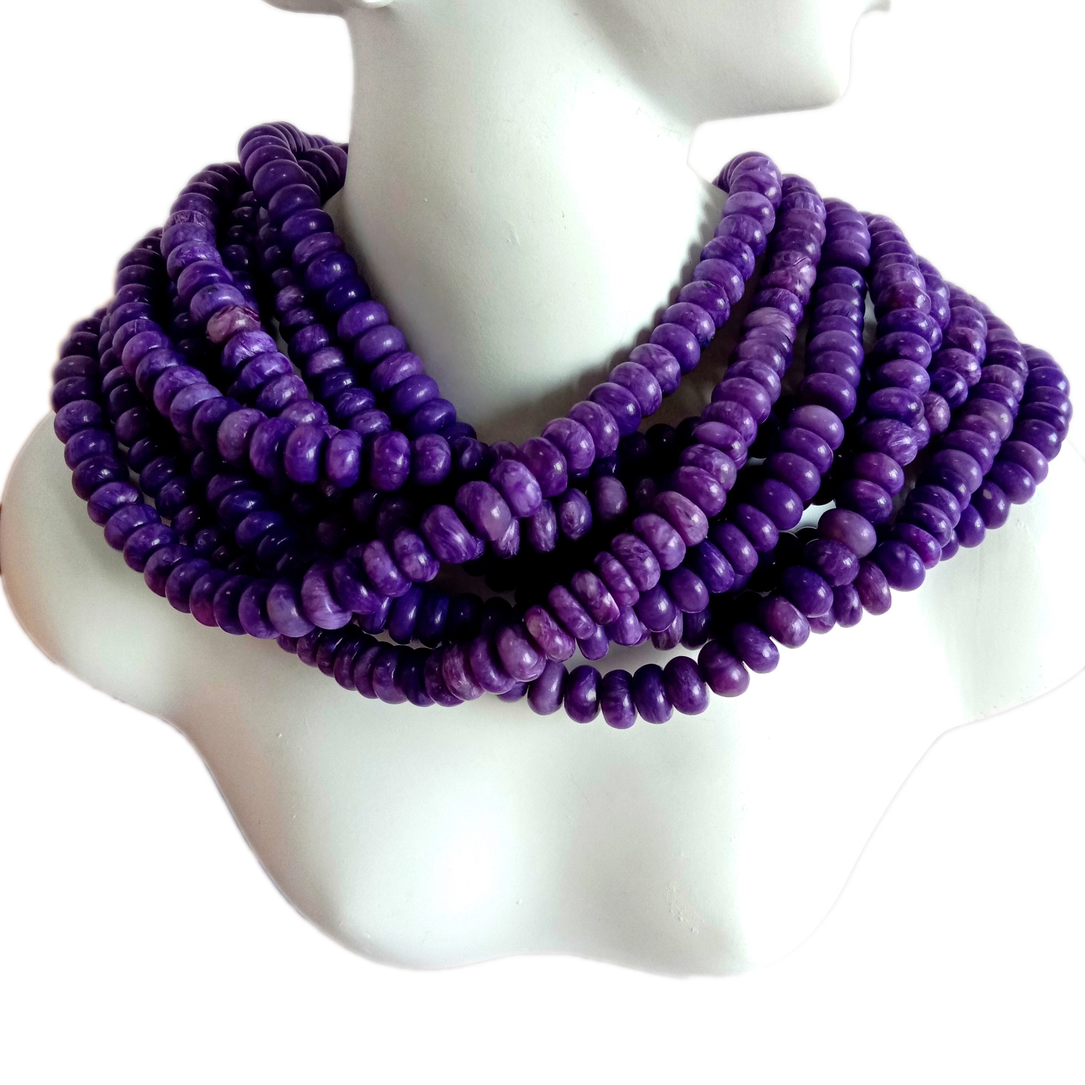 Natural Purple 6mm Charoite Round Beads Energy Gemstone Loose Beads 1