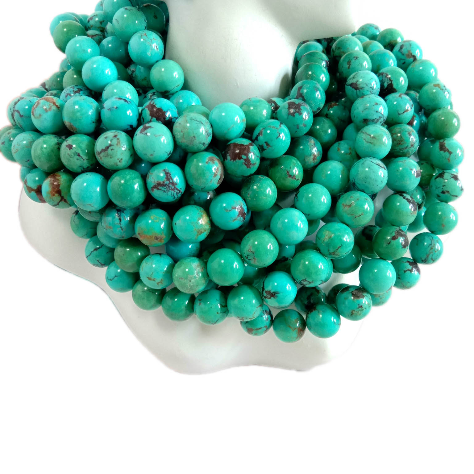 Tlhaho e putsoa 10mm Turquoise Beads Morabe Stone Beads Stone Beads Stone round 18
