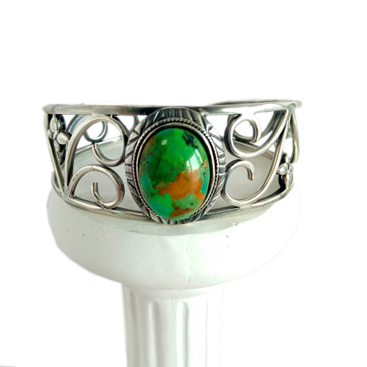925 Sterling Srebro Prava tirkizna narukvica Boho tirkizna narukvica 1