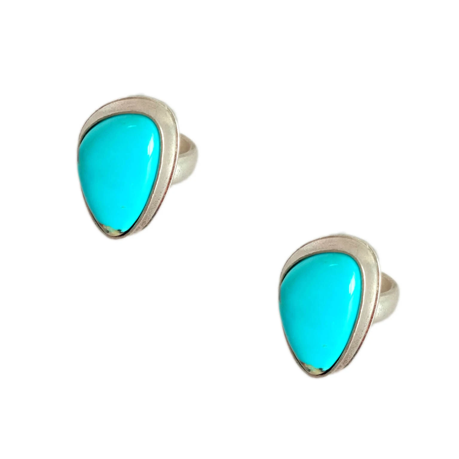 Natural Turquoise Ring 925 Sterling Silver Teardrop Turquoise Ring 1