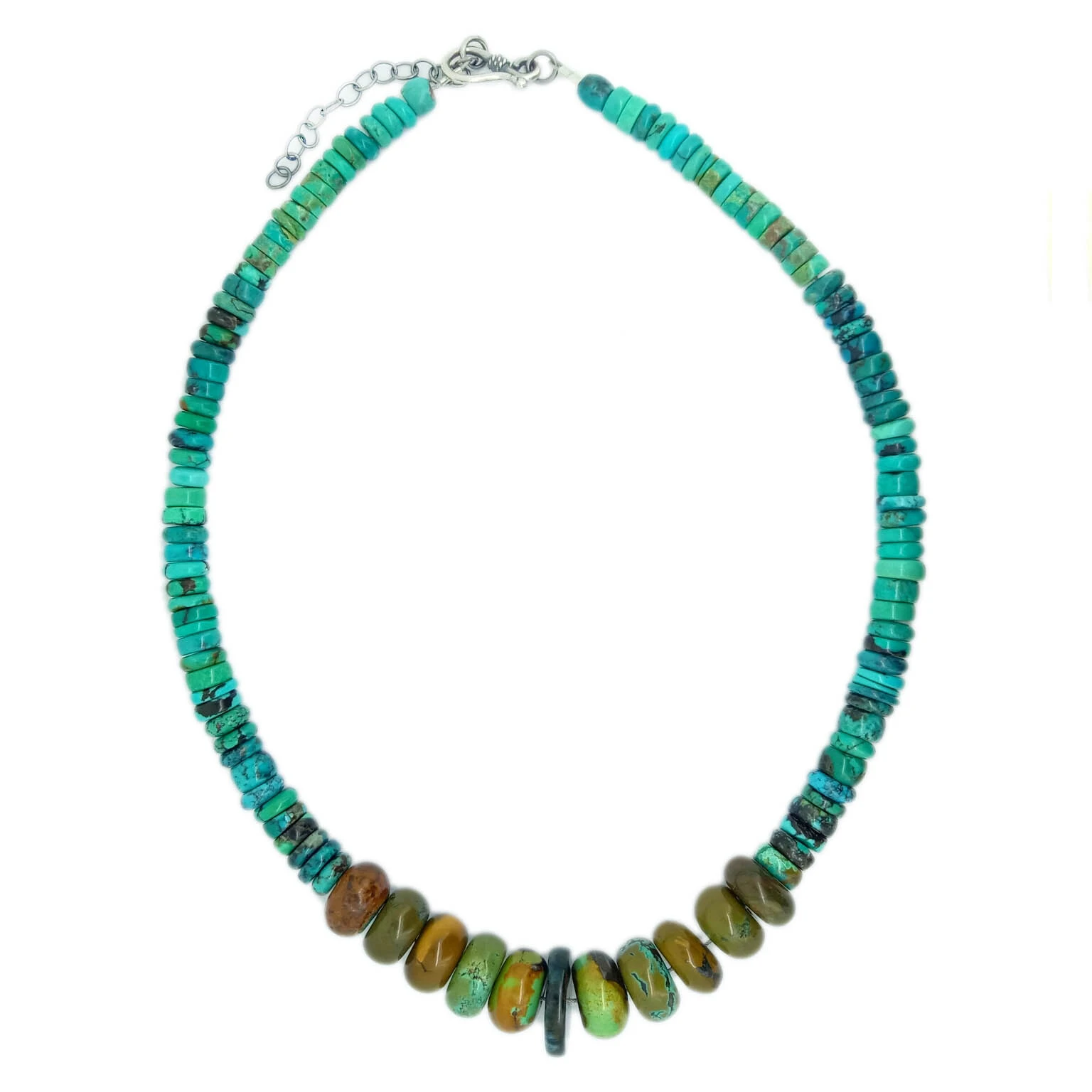 អង្កាំធម្មជាតិ Turquoise និង 925 Sterling Silver ធ្វើដោយដៃ 1