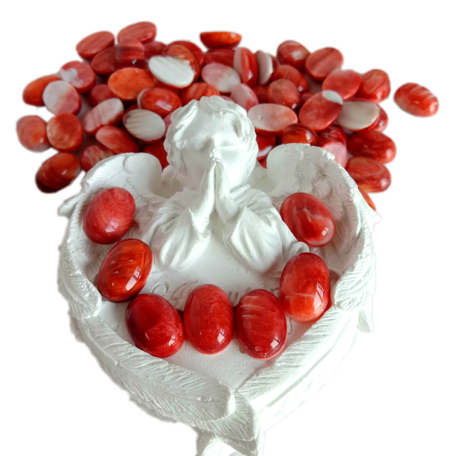 Bejgħ bl-ingrossa Naturali Spiny Oyster Gemstone Ġebla bl-idejn dehbijiet Gift Għall tagħha 14