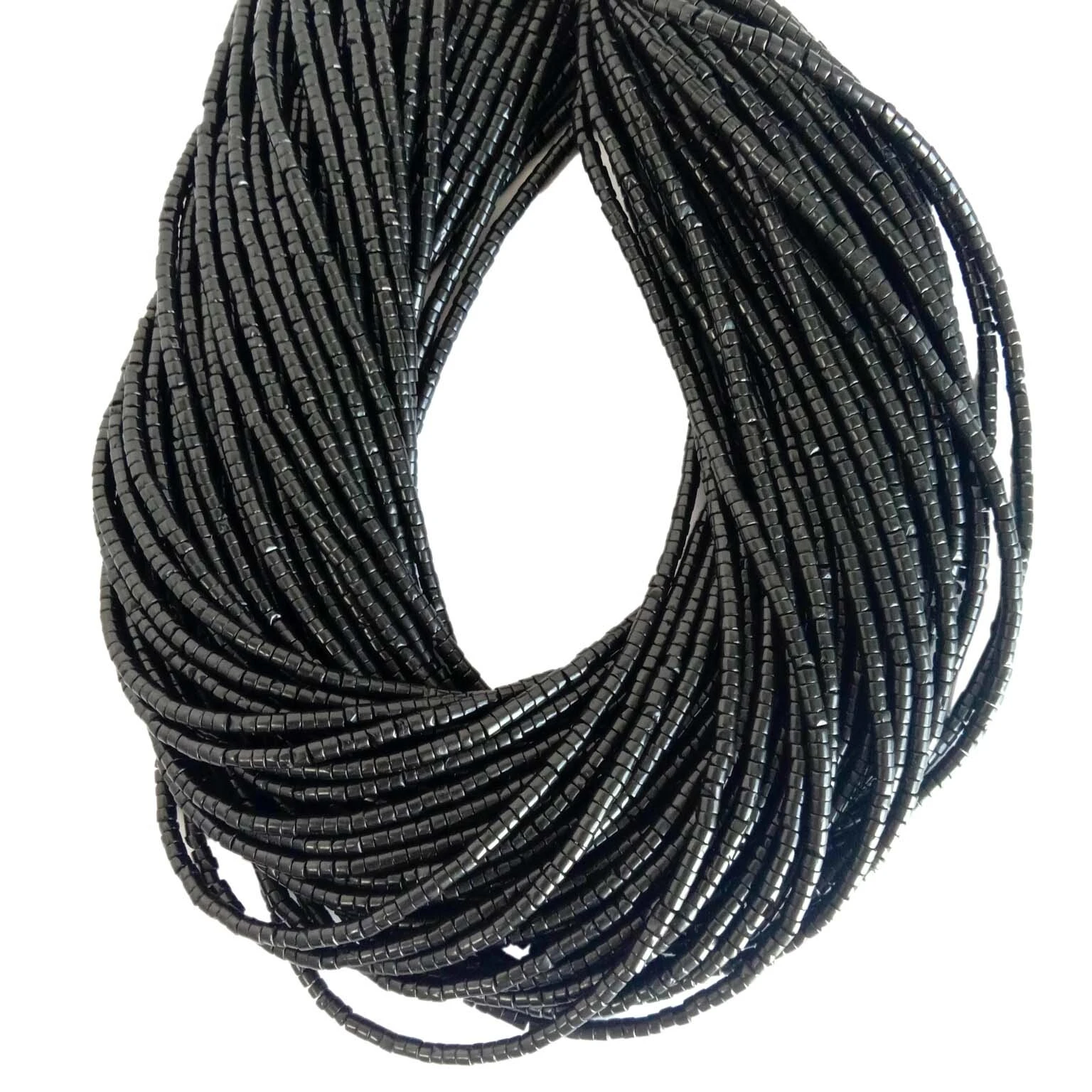 Natural 3mm JET beads Tumbled Stones Healing Stones 1