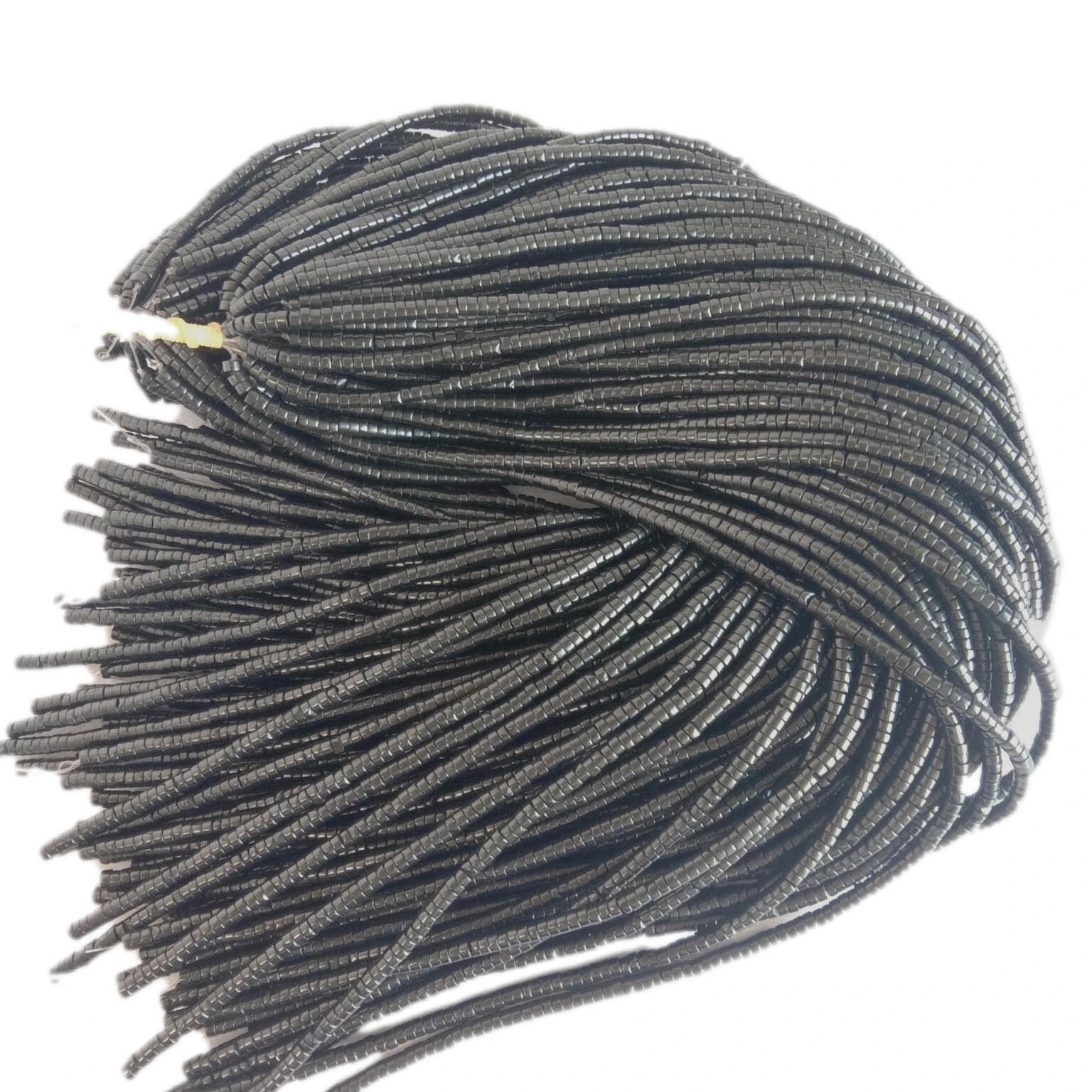 Natural 4mm JET beads Tumbled Stones  Black jet  Self Care 1