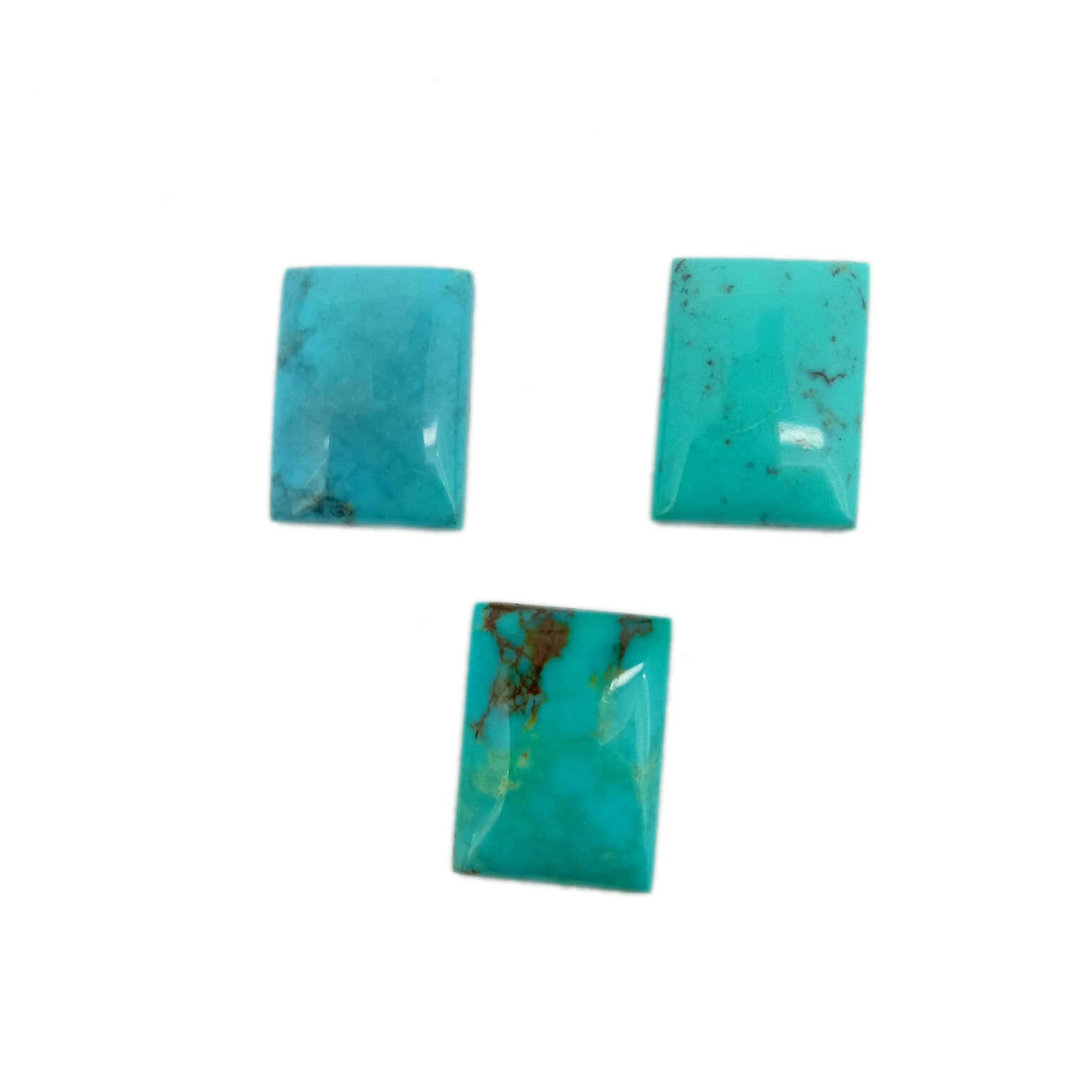 Natural Blue turquoise 12*16mm cabocho Han madestone blue turquoise loose stone 1
