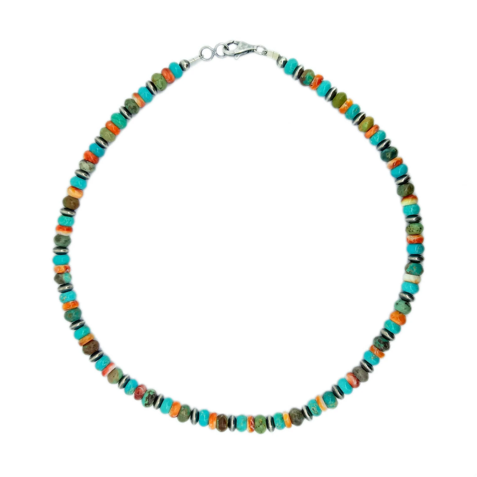 925 Sterling Silver ធម្មជាតិ Turquoise និងគ្រឿងអលង្ការ spiny ខ្សែកខួបអាពាហ៍ពិពាហ៍ 1