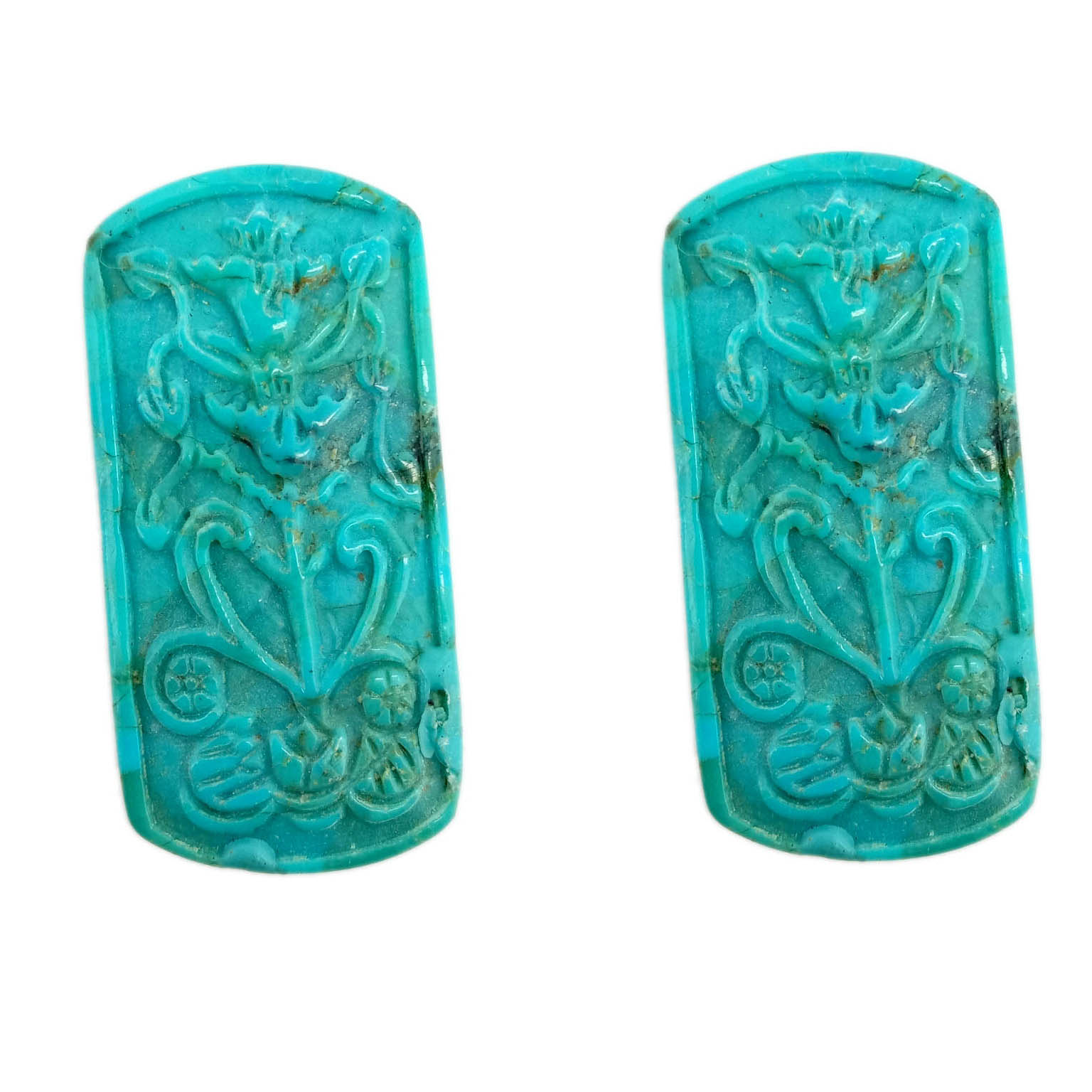 Escultura de pedra turquesa natural turquesa tallada ornamental 15