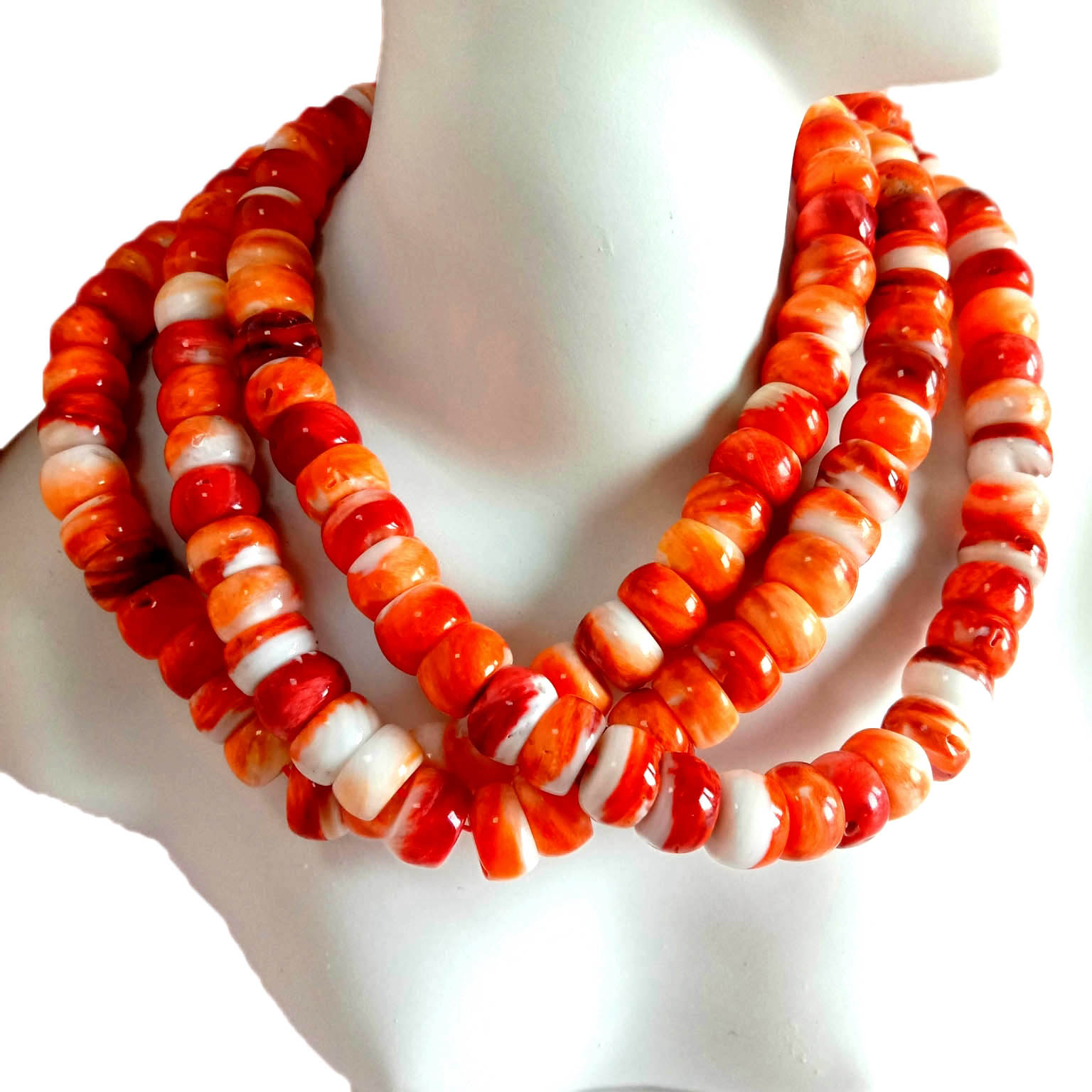 Wholesale Natural Spiny Oyster Beads Spiny Oyster Bead Strand Red Orange Spiny Oyster Bead Strand 14