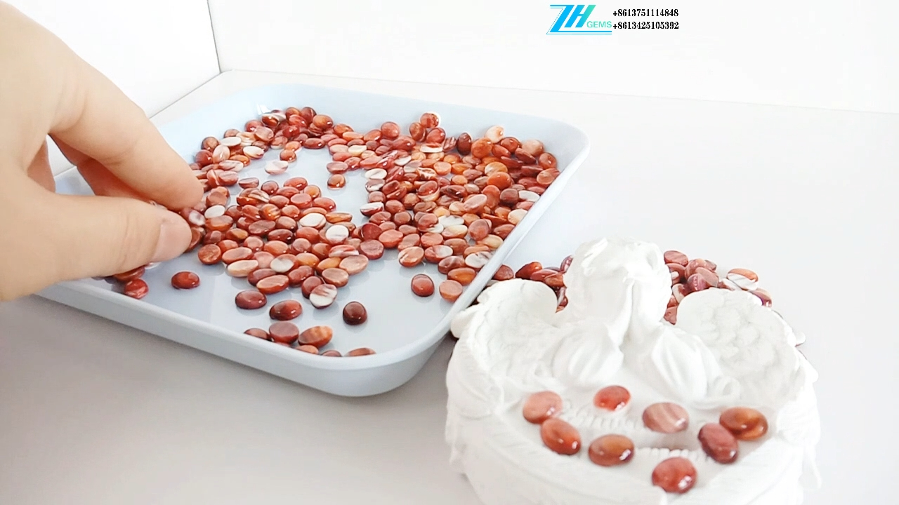 珠寶批發供應商刺牡蠣凸圓形寶石 23