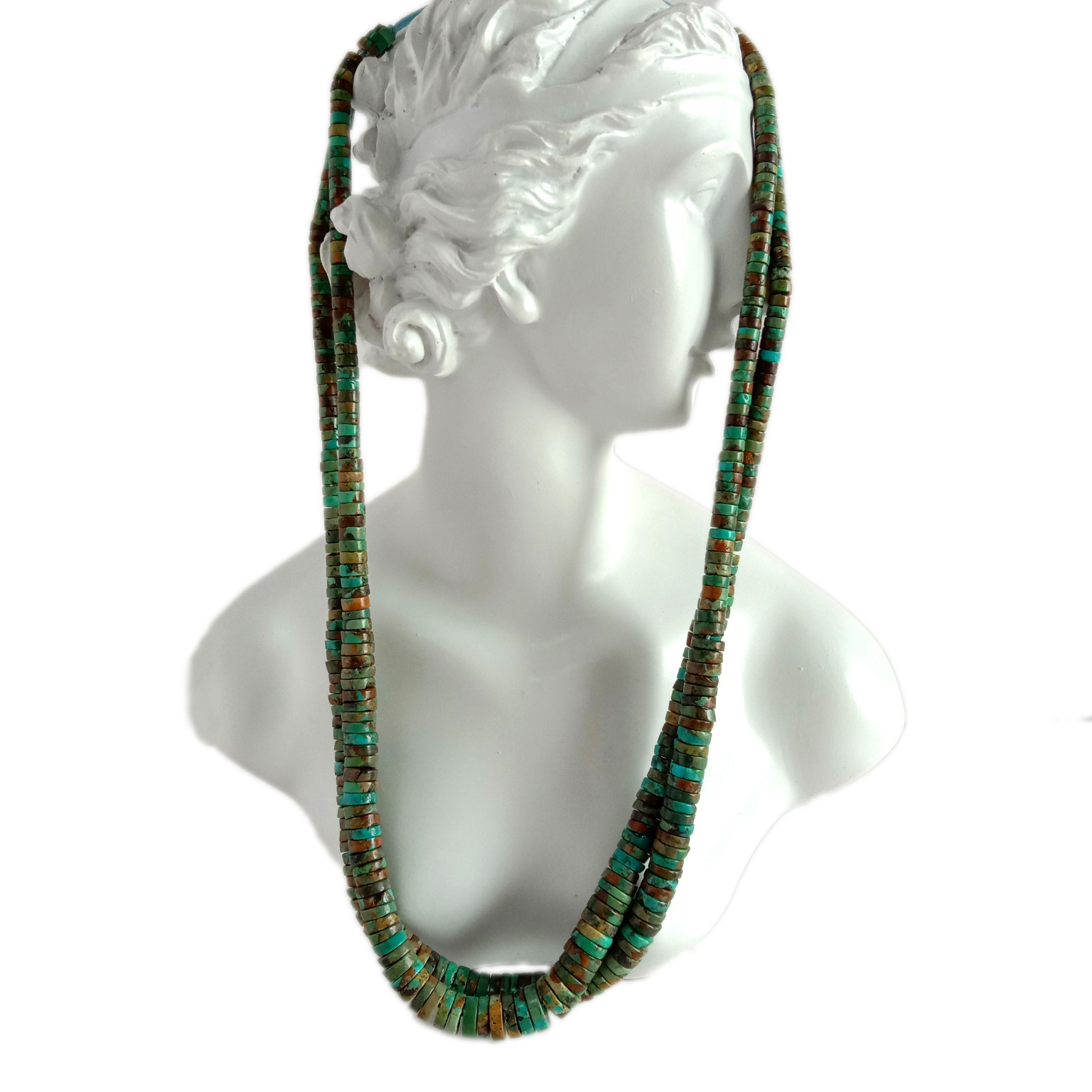 Taiao 4-8mm Turquoise heishi beads Turquoise wahi takawaenga Mokowā Beads 18