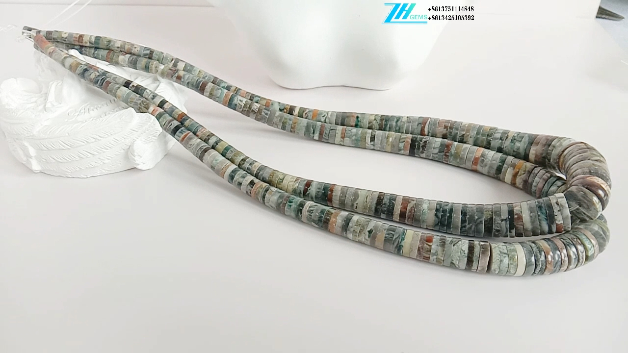 mkufu wa jade Mawe ya thamani mkufu wa jade 3-8mm 8