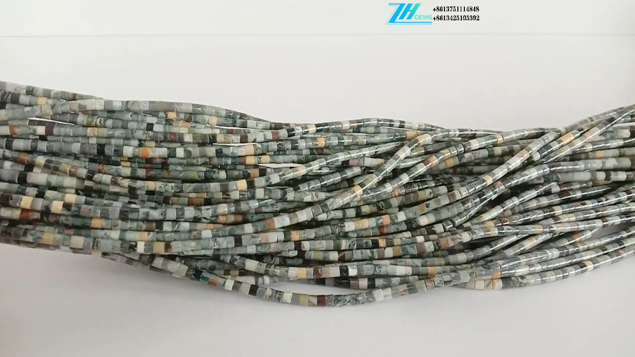 Natirèl jade pèl kolye 16 pous pèl jade pèl 8