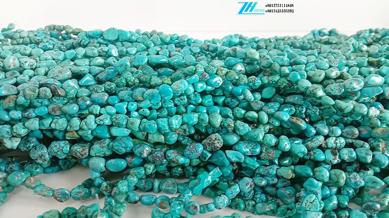 Necklace 16 inch  Turquoise Beads  Nepali Tribal Beads 12