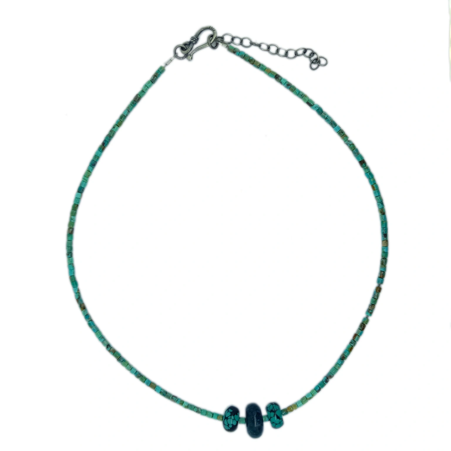 Blue Stone Necklace Turquoise necklace Boho jewelry  Handmade necklace 1