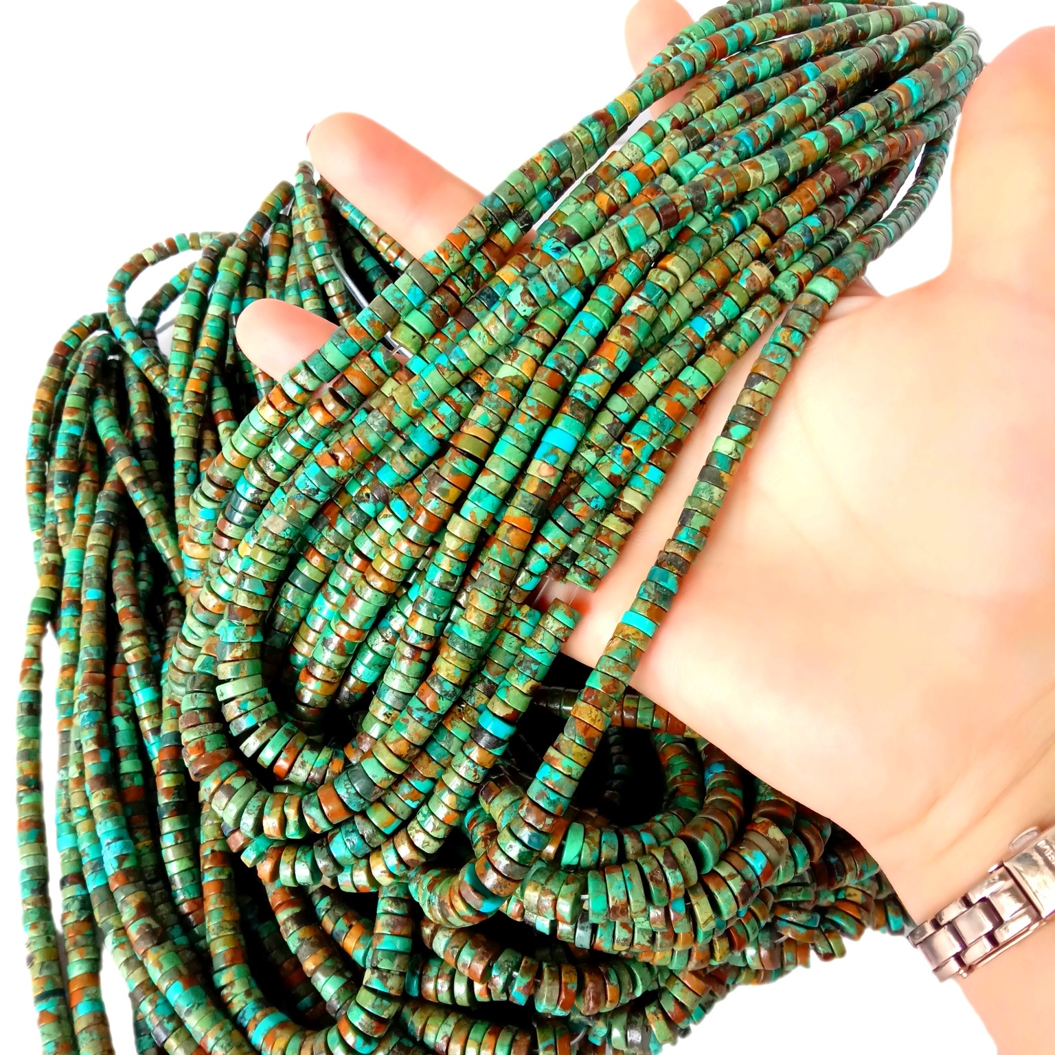 Collier de perles heishi turquoise tour de cou bijoux Turquoise décembre cadeau d'anniversaire 18