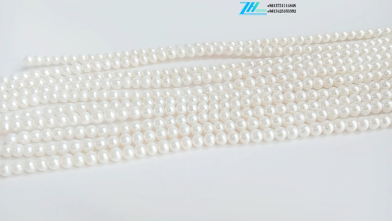 Natural white 6mm Pearl Beads round Shape Beads Beautiful 8