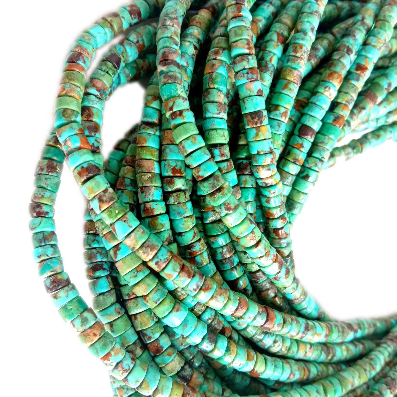 Mauriuri 5mm Turquoise heishi Beads Gemstone Beads DIY Jewelry Making Tahei 17