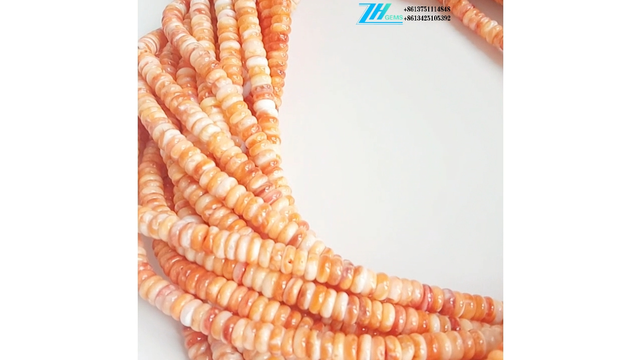 Adayeba spiny gigei Ilẹkẹ Gemstone ẹgba spiny gigei 8