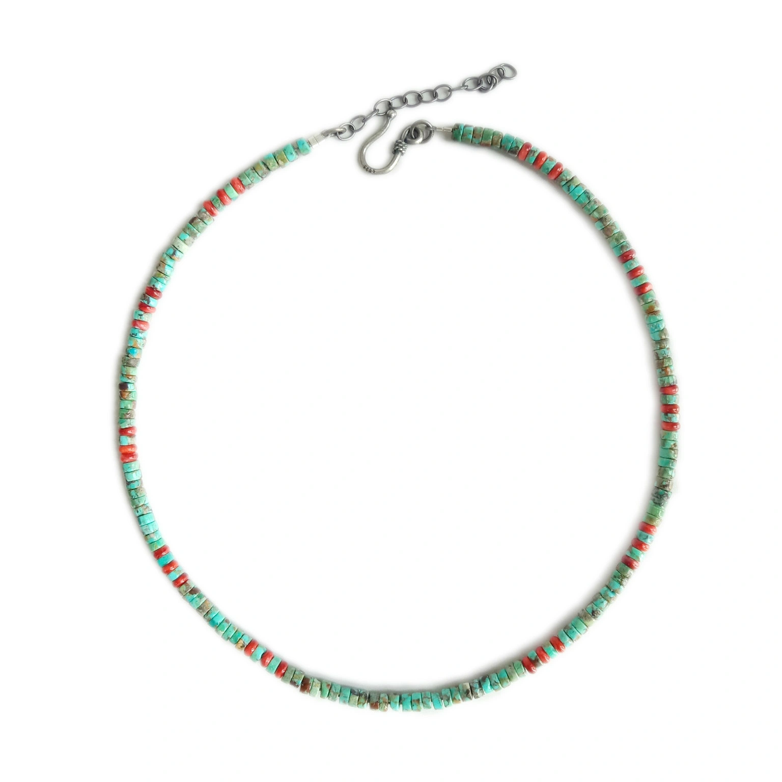 Handmade Jewelry Natural Turquoise and spiny Necklace Turquoise gemstone beads  beaded jewelry genuine 1