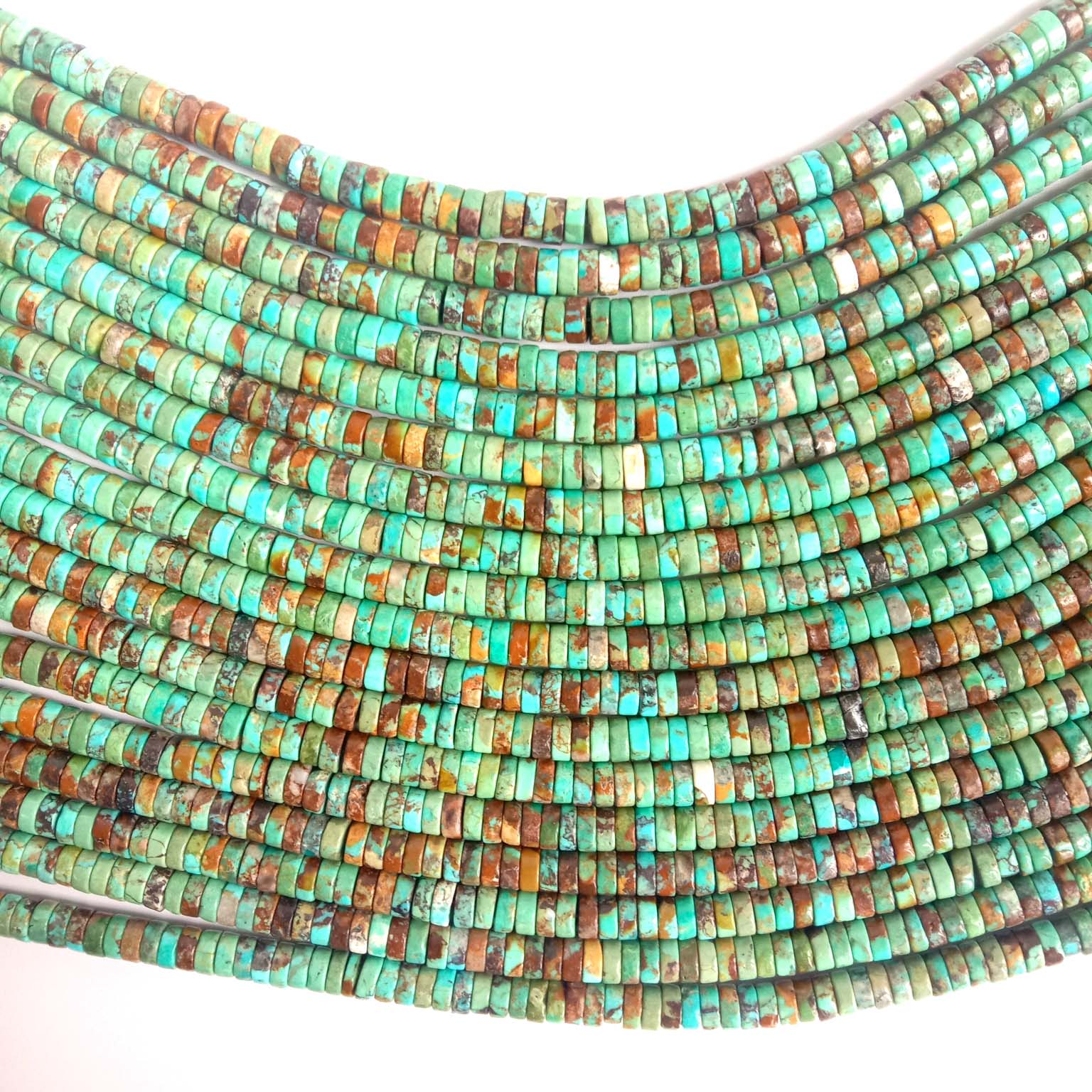Taiao Turquoise Heishi Beads Gemstone Turquoise hanga tahei whakapaipai 18