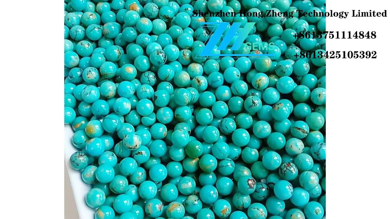 Shanga za Asili za Turquoise za rangi ya samawati Shanga za Vito 5mm 12