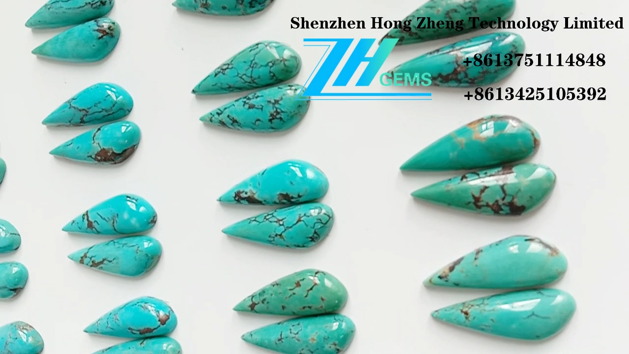 Turquoise Cabochon size23*8mm Natural gemstone blue 9