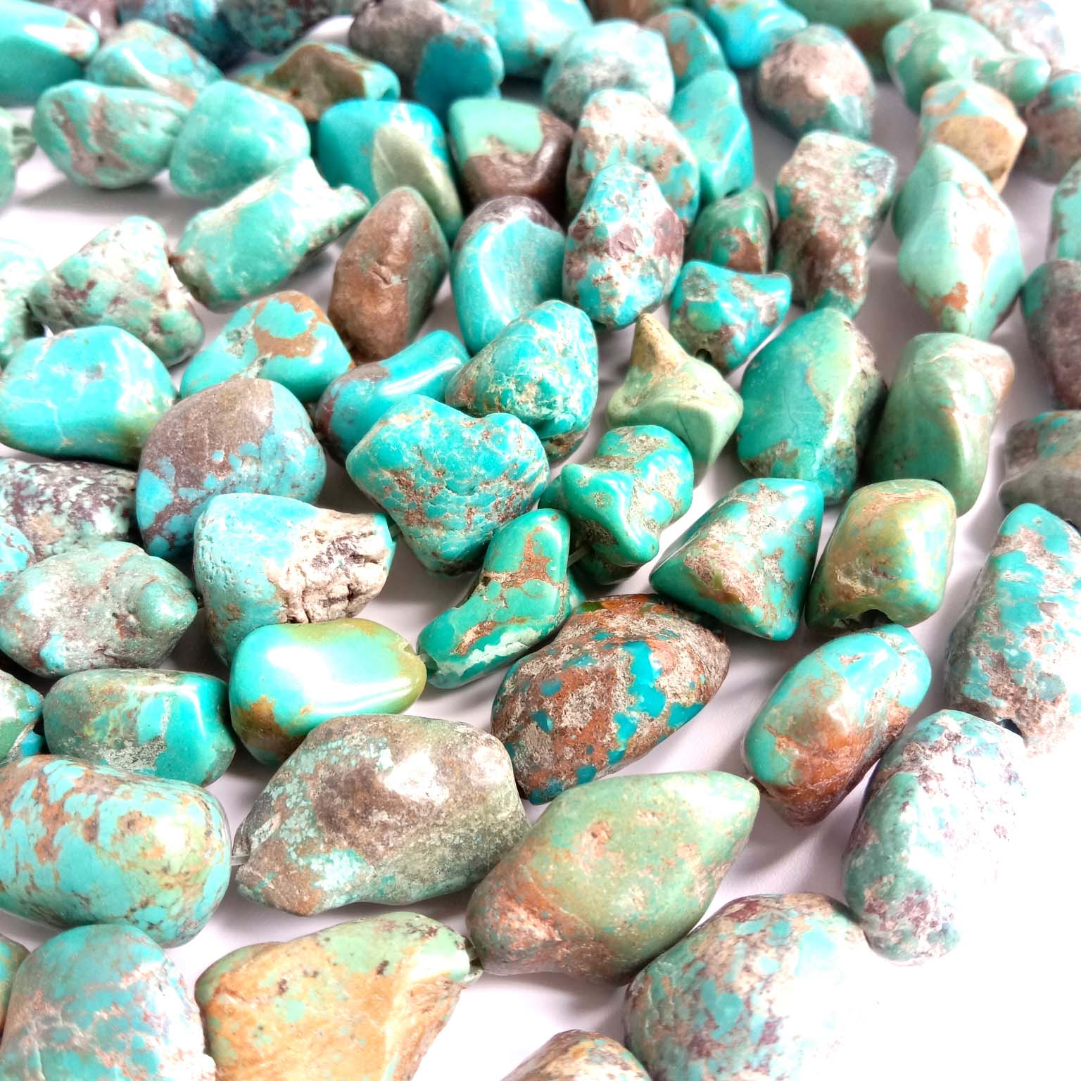 Natural nga Turquoise nugets irregular Beads blue Gemstone Turquoise nga paghimo og alahas 18