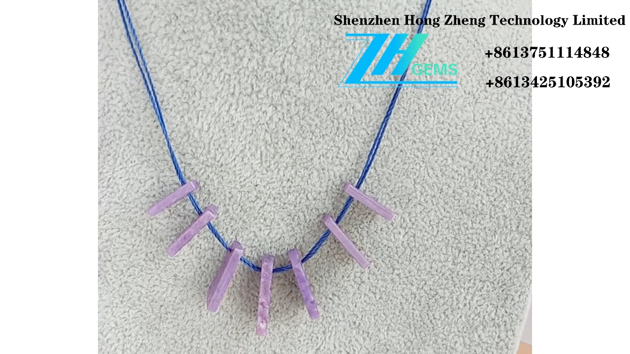 Gemstone Cabochon naturale Charoite forma rettangulu viola 8