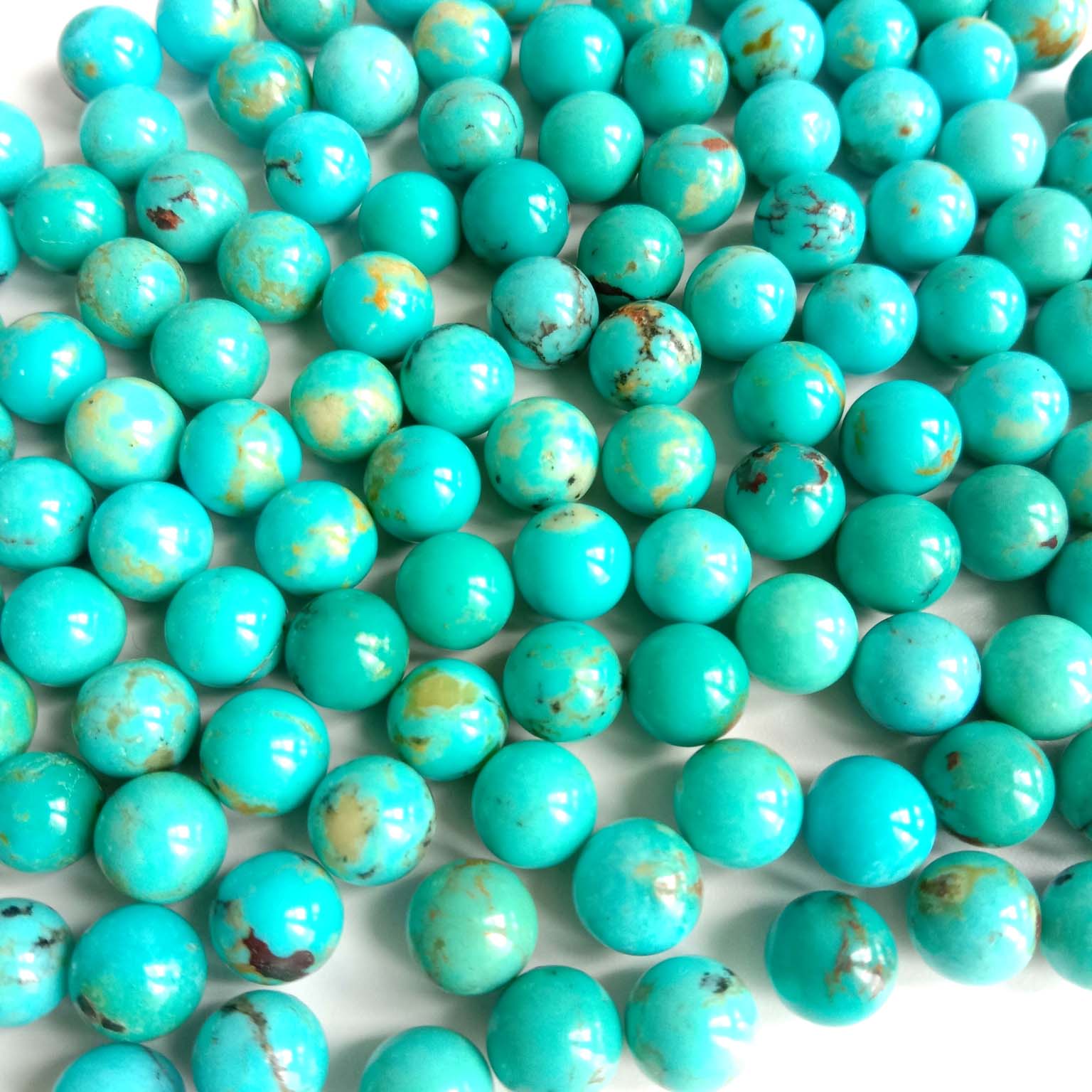 Awọn ilẹkẹ Turquoise Adayeba buluu 5mm Gemstone Beads Faceted Loose Gemstones Turquoise Beads 18