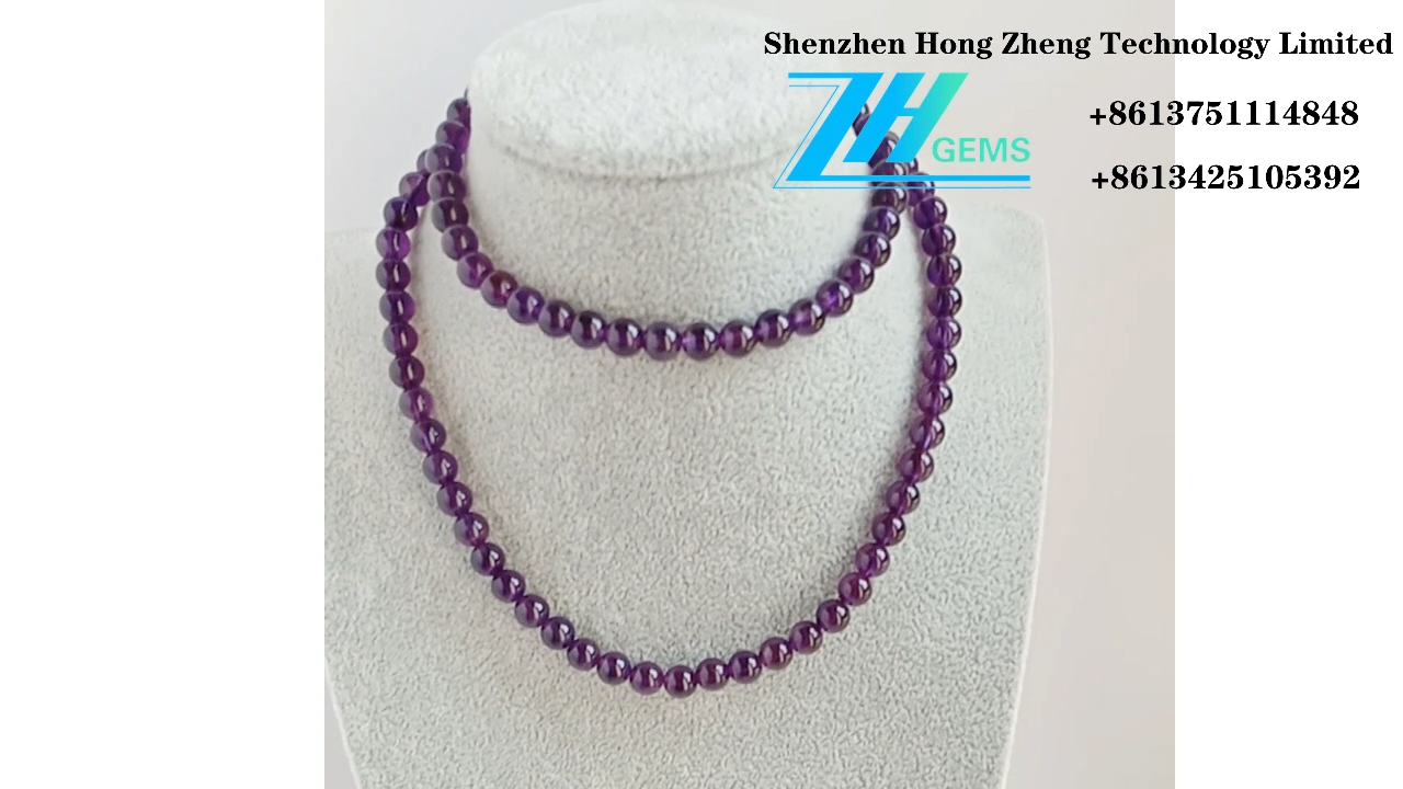 Amethisto shanga zambarau Vito Shanga asili pande zote Vito 8