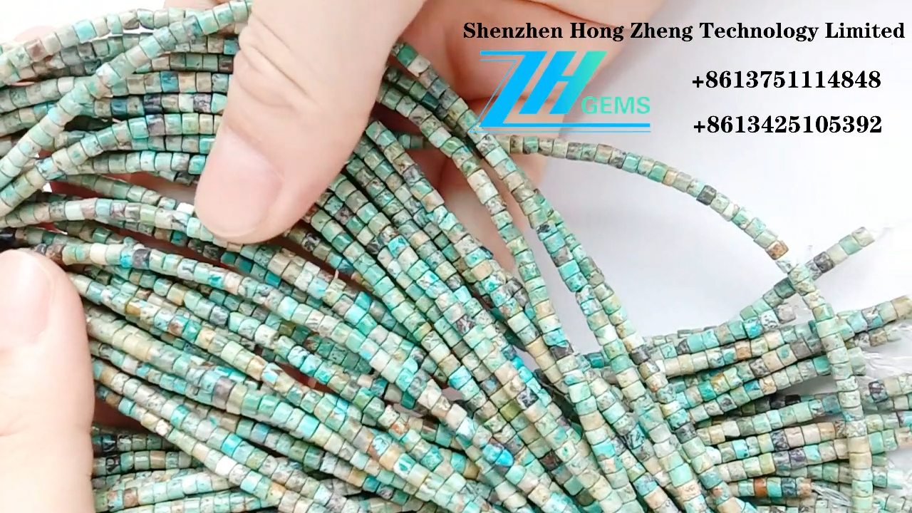 Shanga za Turquoise Asili Mkufu wa vito vya kawaida vya Turquoise 12