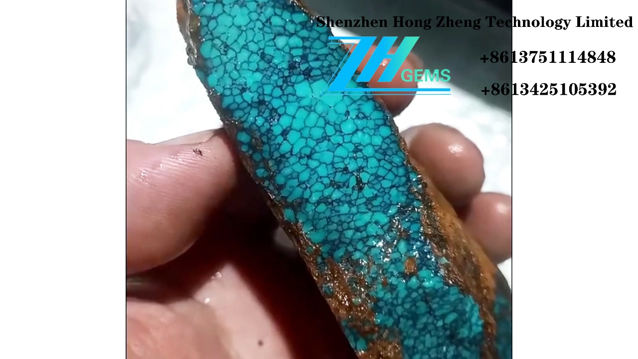 Koningin Turkoois Edelsteen Blou Rou Turkoois Ruwe materiaal 9