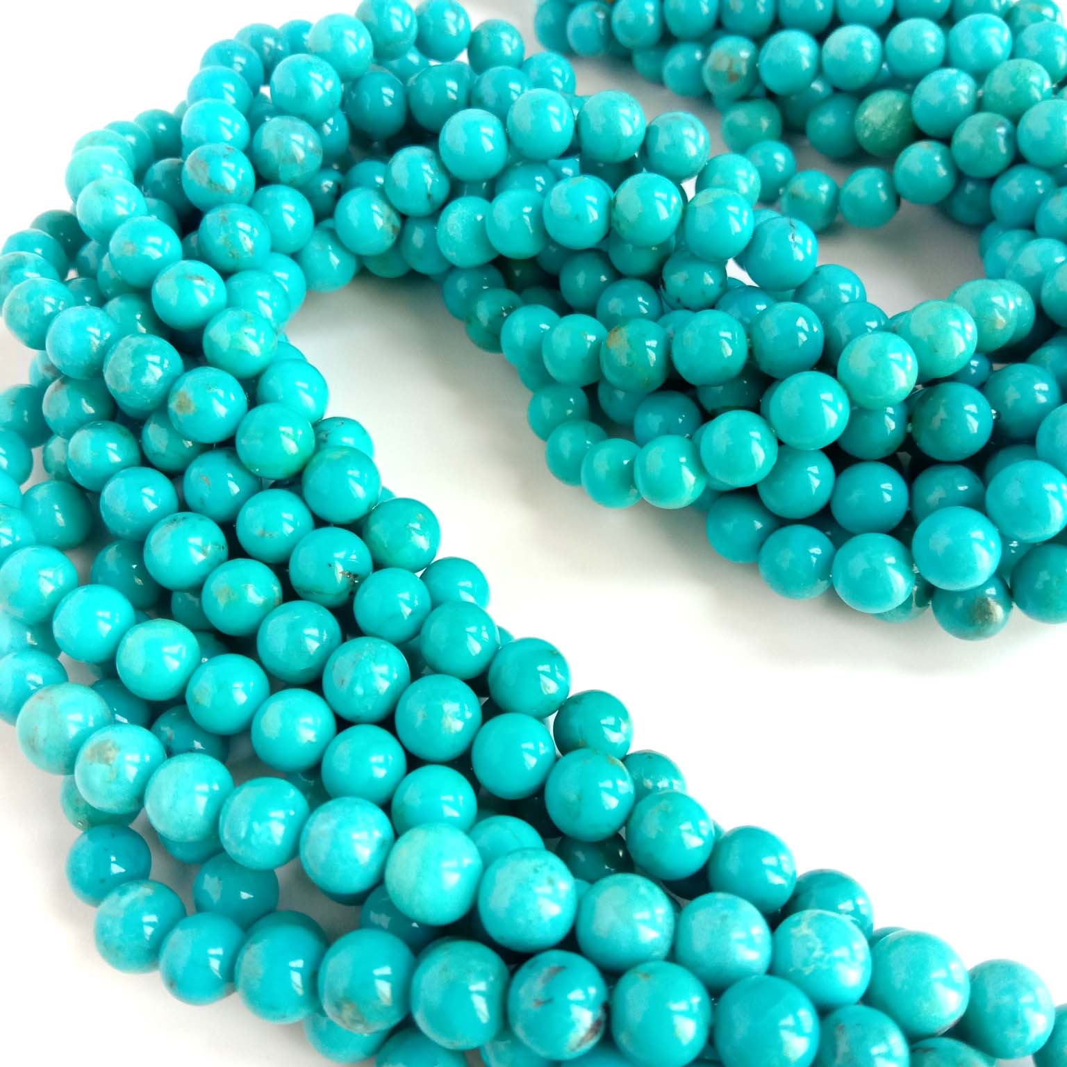 Rruaza bruz me gurë të çmuar natyralë 6 mm blu, bizhuteri bruz 18