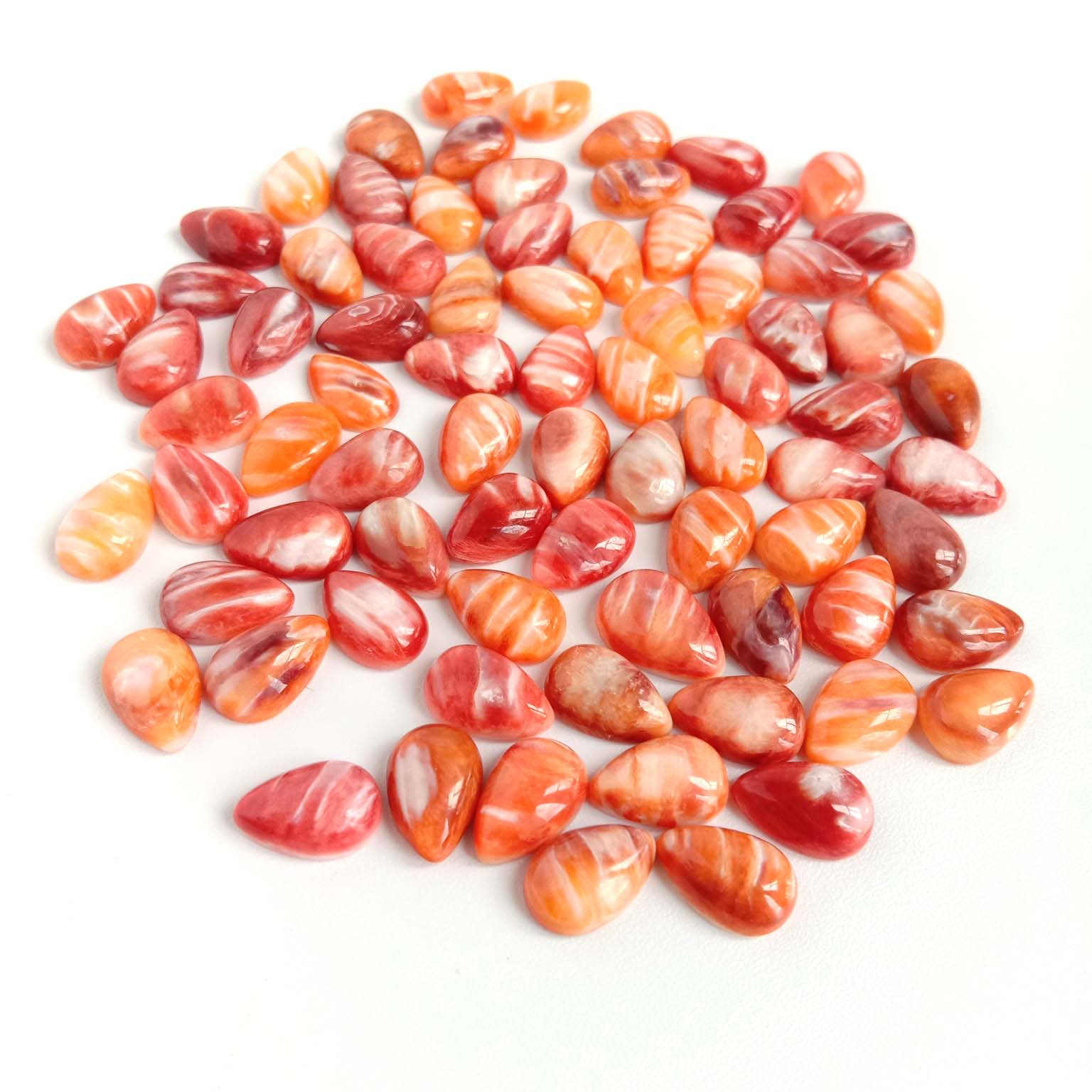 Joias de ostra espinhosa Cabochão Pedra preciosa natural Pedras preciosas soltas joias genuínas 14