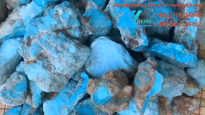 Natuurlike Slapende Skoonheid Turkoois Rou Edelsteen Lot 9