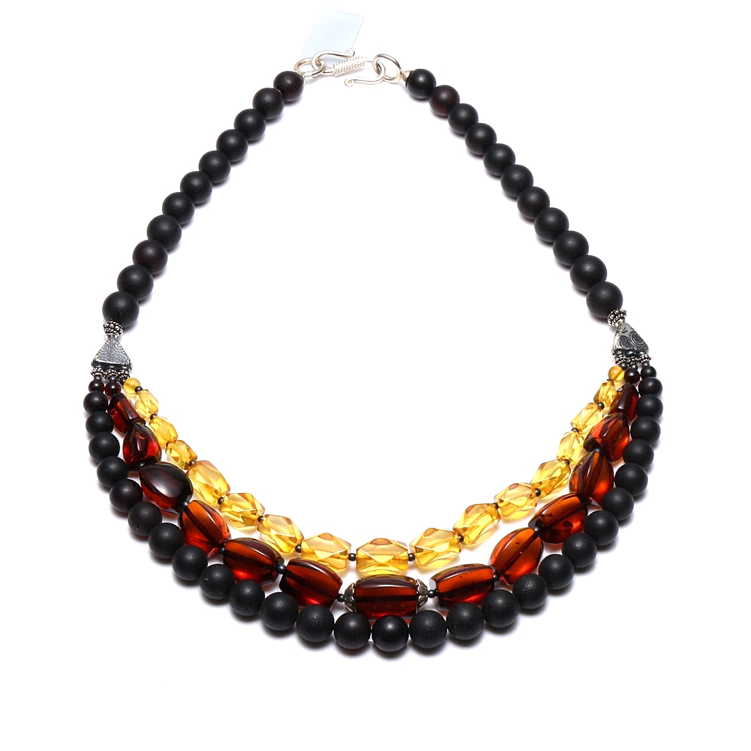 د قیمتي ډبرو هار طبیعي امبر اوکراین امبر 6mm ریښتیني قیمتي امبر هار 14