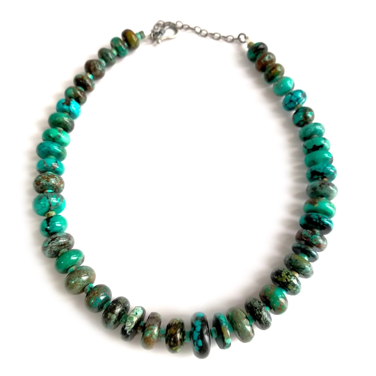 Turquoise Necklace e entsoeng ka letsoho ea 925 Sterling Silver Custom Custom necklace Present 1