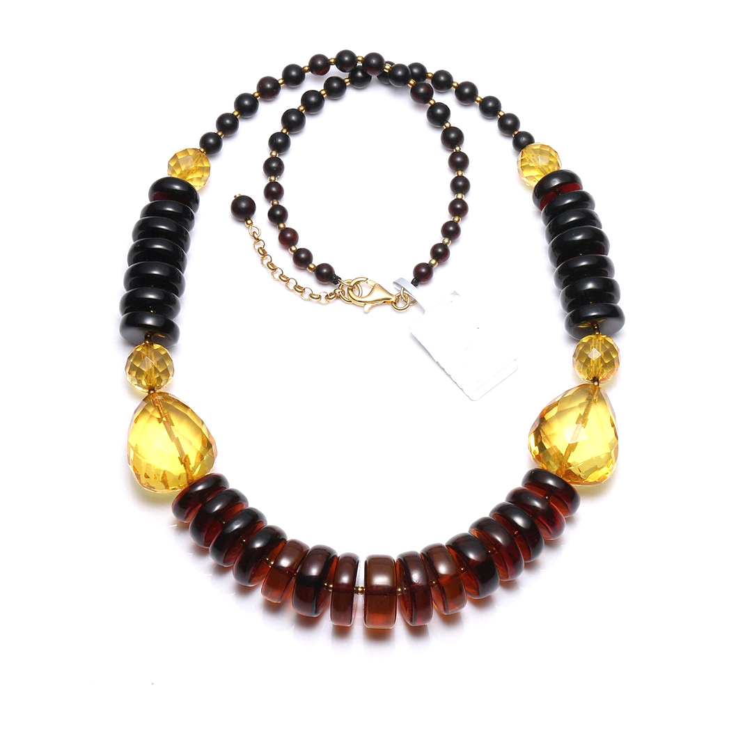 د طبیعي امبر د قیمتي ډبرو نیکلس د رنګ امبر هار قیمتي جواهر 14