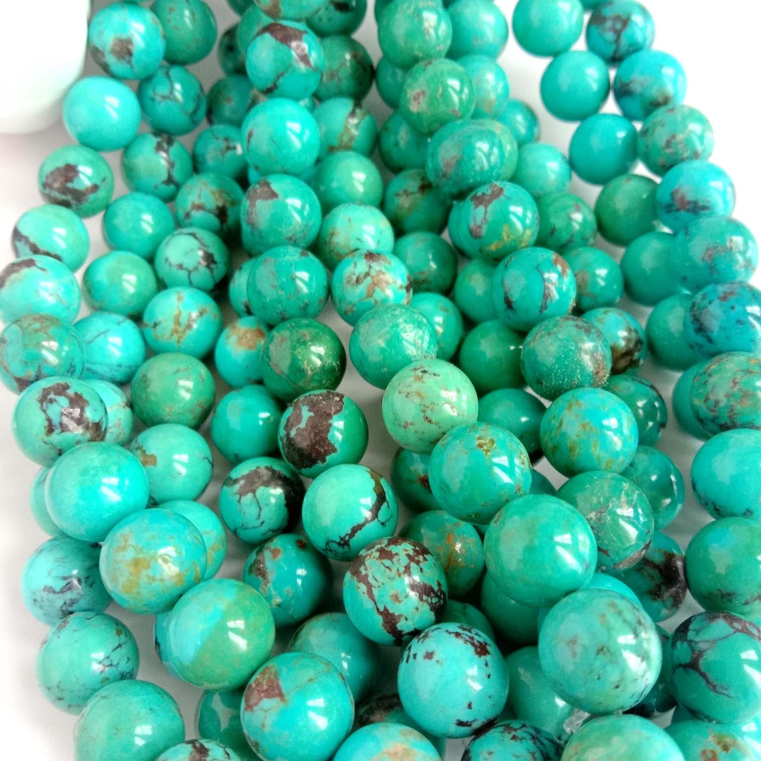 Naravne 6 mm turkizne perle Gemstone modre okrogle turkizne barve za izdelavo nakita 18