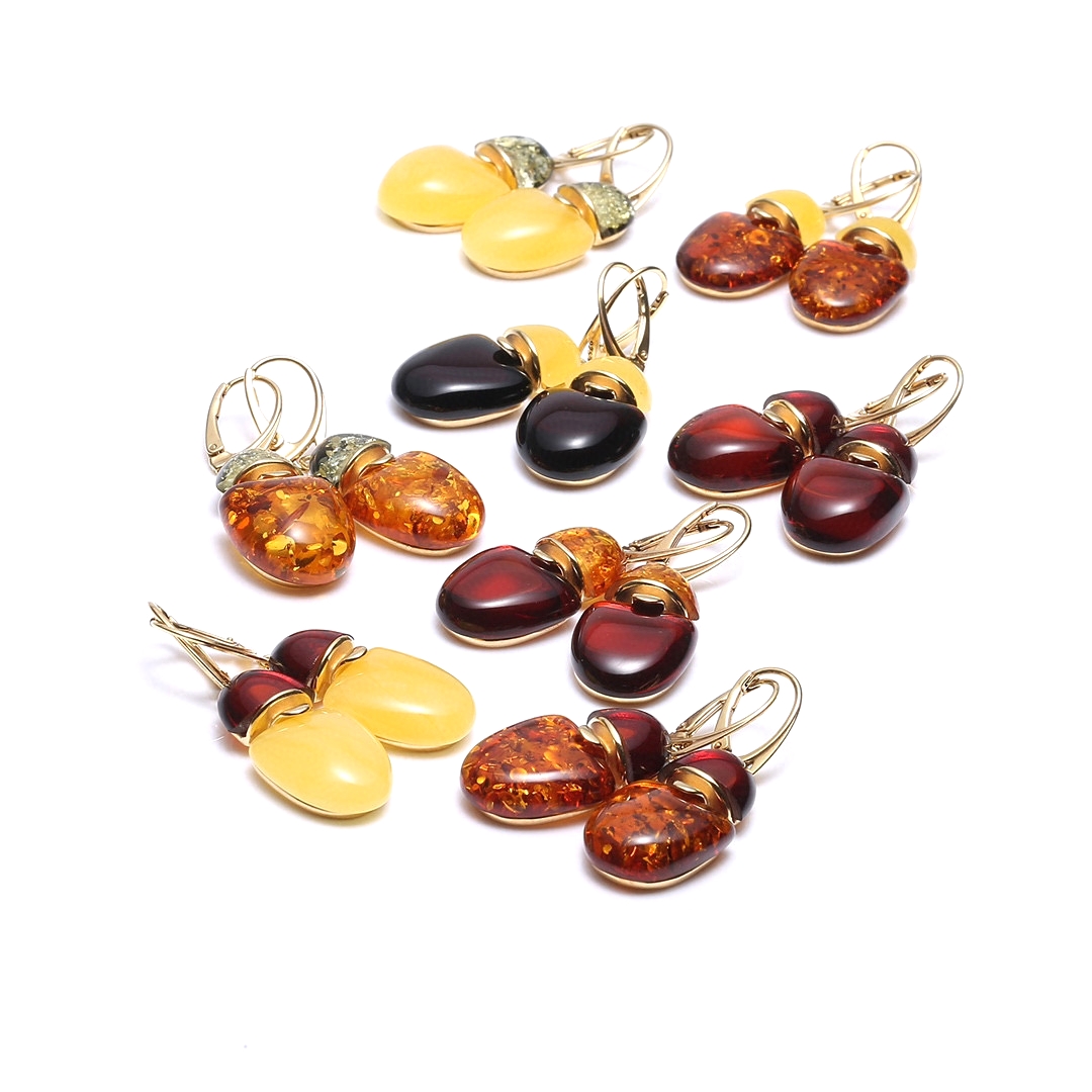 သဘာဝကျောက်မျက်ရတနာနားကပ် Amber နားကပ် Precious Stones စစ်မှန်သောကျောက်မျက်ရတနာအစစ်အမှန်ကျောက်မျက်ရတနာ 14