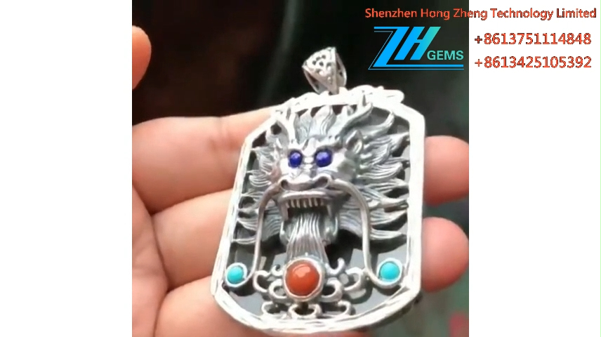 ടർക്കോയ്സ്, വെള്ളി രത്നക്കല്ലുകൾ കൊത്തിയെടുത്ത ആഭരണങ്ങൾ 8