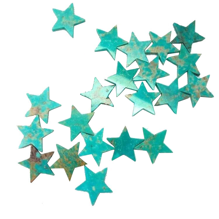 Grosir Natural Turquoise star cabochons kelas dhuwur turquoise cabochon kanggo nggawe perhiasan 1