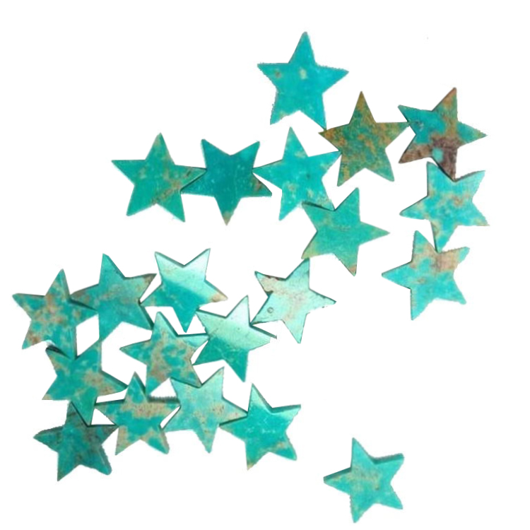 Grosir Natural Turquoise star cabochons kelas dhuwur turquoise cabochon kanggo nggawe perhiasan 3