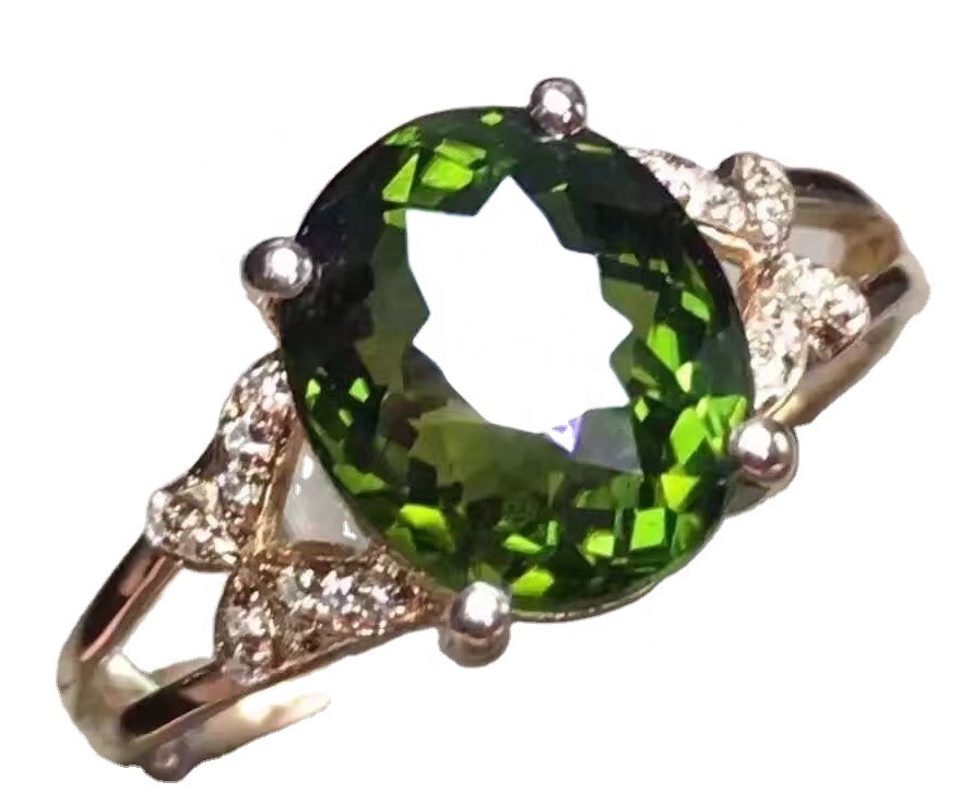 anelli d'oru tondi verdi 18k facenu all'ingrosso 2