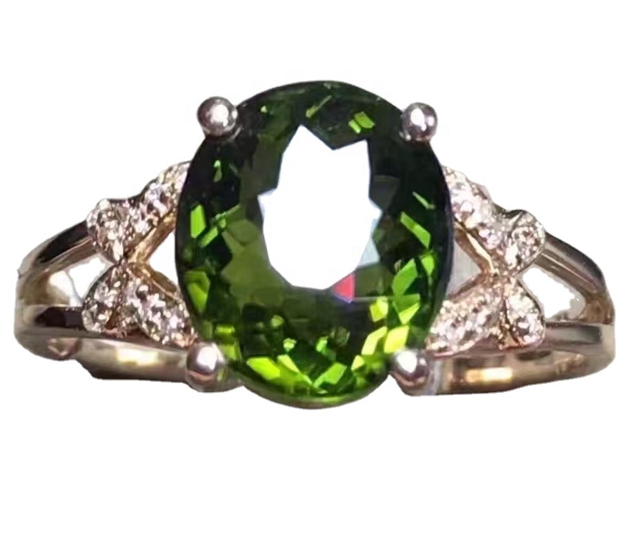 anelli d'oru tondi verdi 18k facenu all'ingrosso 4