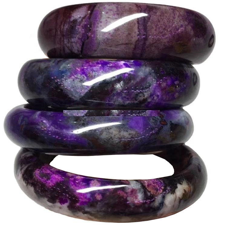 Sugilite 보석 팔찌 보석 60mm Purple Sugilite 경옥 팔찌-옥 팔찌 레이디 팔찌 2
