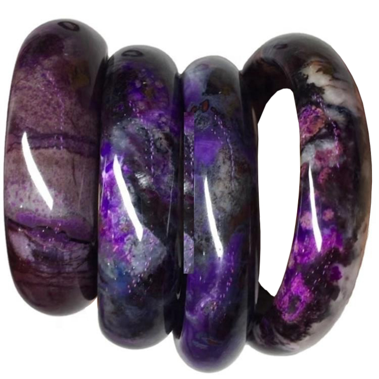 Sugilite 보석 팔찌 보석 60mm Purple Sugilite 경옥 팔찌-옥 팔찌 레이디 팔찌 3