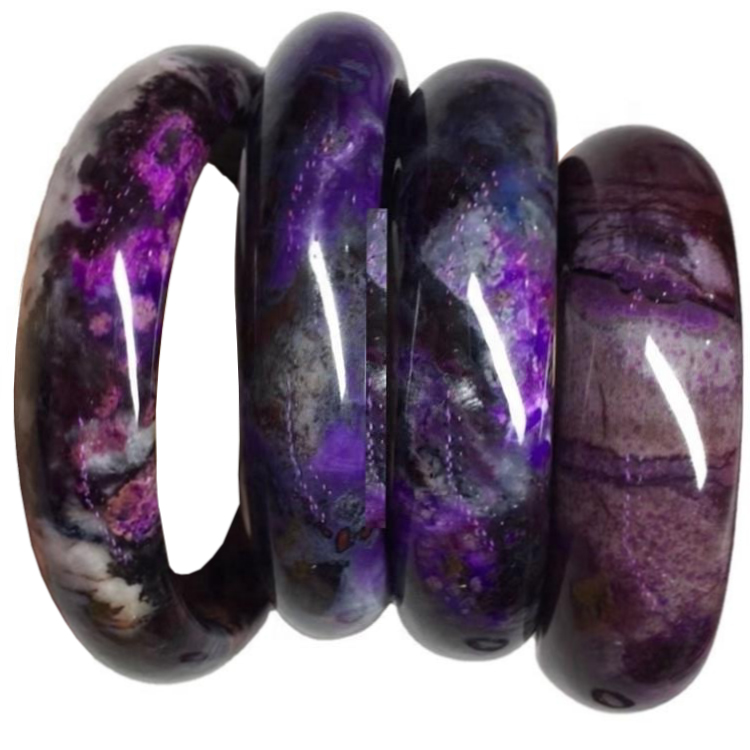 Sugilite 보석 팔찌 보석 60mm Purple Sugilite 경옥 팔찌-옥 팔찌 레이디 팔찌 4