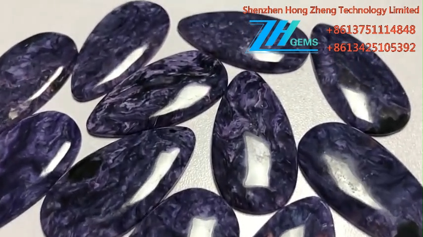 Asili Pear Umbo Charoite Cabochon Thamani Stone Charoite 8