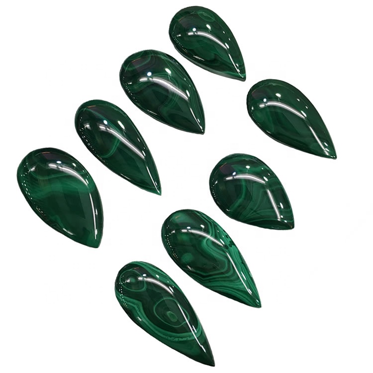 Bella Pietra Preziosa Malachite Naturale Cabochon Wholesale Lot Pietra Piatto per Gioielli 3